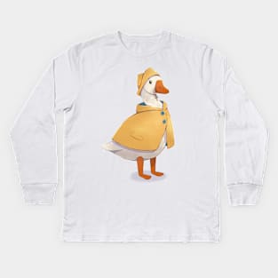 Raincoat Goose Kids Long Sleeve T-Shirt